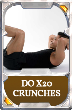 Crunches (20 reps)
